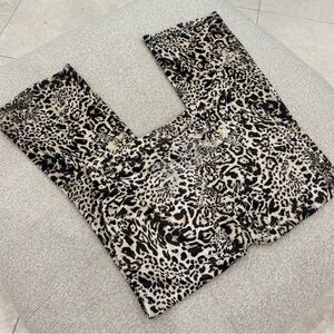 Juicy Couture Leopard Print Velour Yoga Pants Rhinestone Logo XL